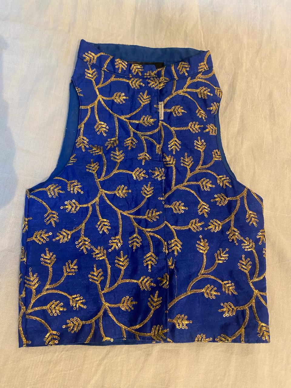 Blue Occassion Wear Sherwani with Zari Embrodiary