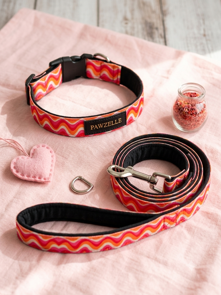 Love in Pink Collar + Leash Combo